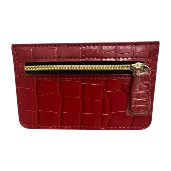 B-Low The Belt Red Croc Card Holder Vegan Leather New in Packaging - Picture 4 of 5